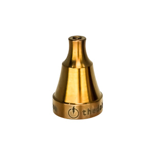Titanium Universal Carb Cap 1-Hole Medium Velocity | Anodized Amber Profile View | TDS