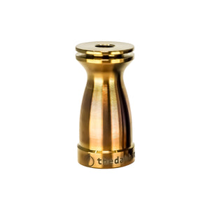 Titanium Female Nail Body 18mm, 14mm | Anodized Amber Color Profile View | the dabbing specialists
