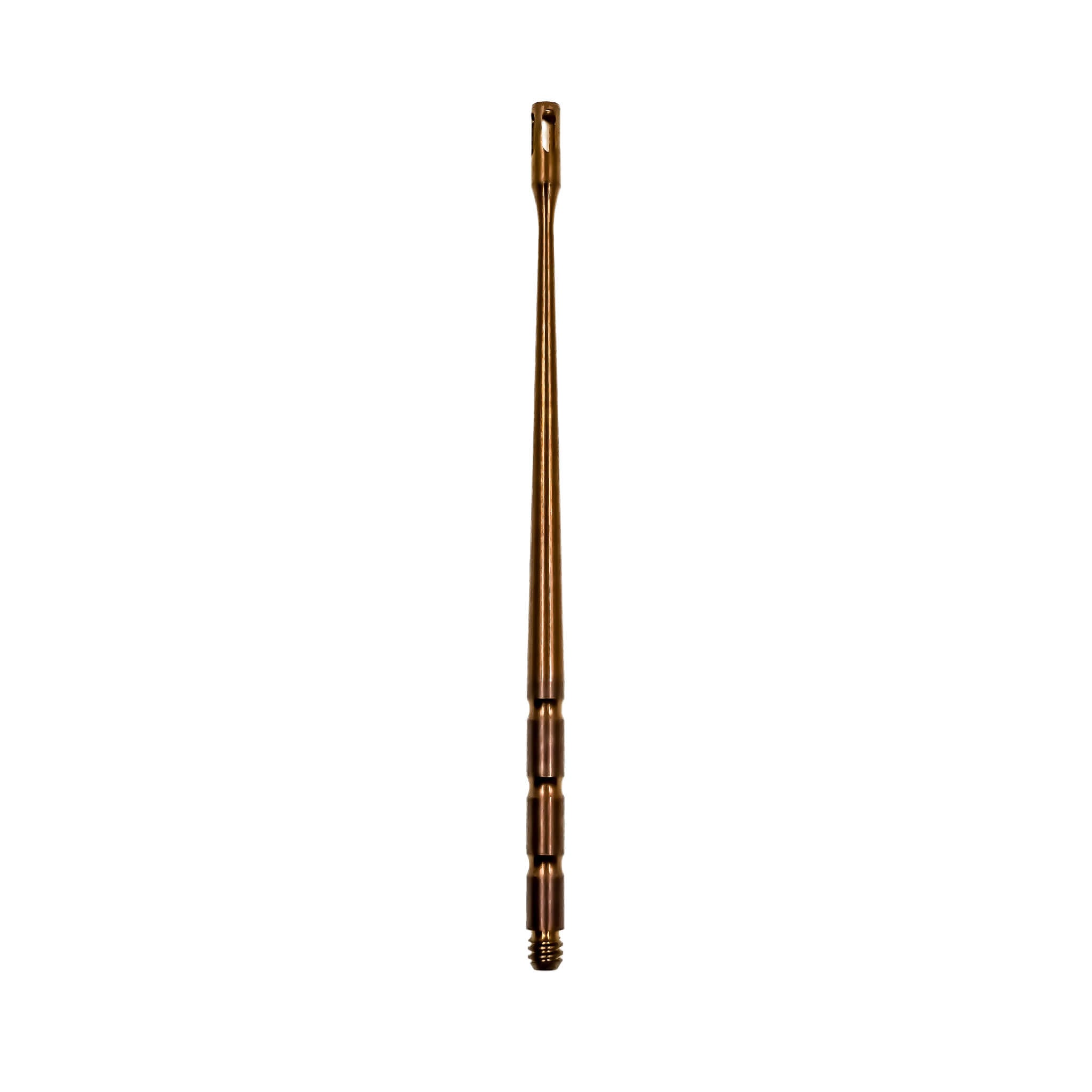 Titanium Dab Stick - Claw Shovel | Anodized Amber Profile View | the dabbing specialists
