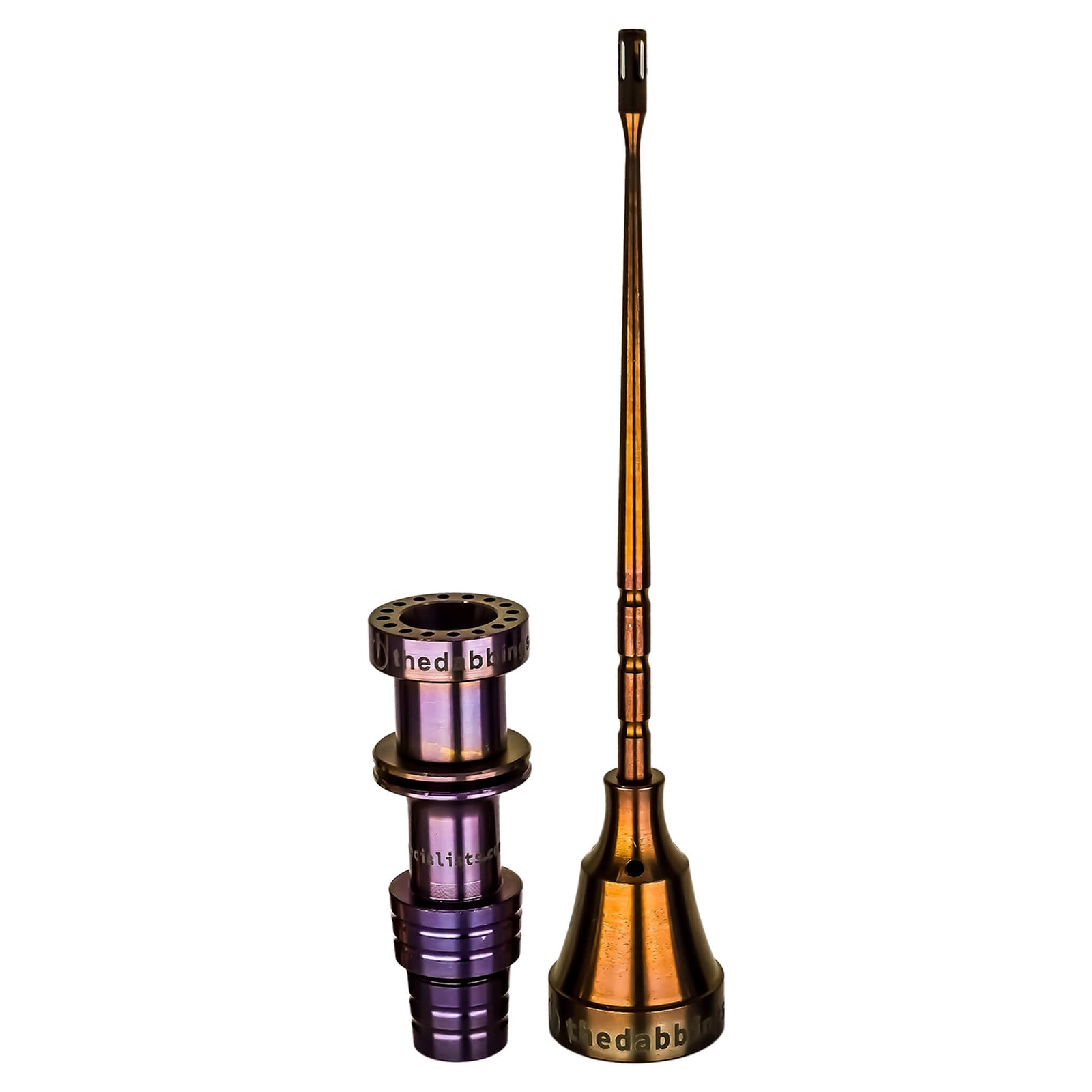 Complete Titanium Dab Tool Kit | Male, 18mm/14mm, Claw | Anodized Rosewood Color View | TDS