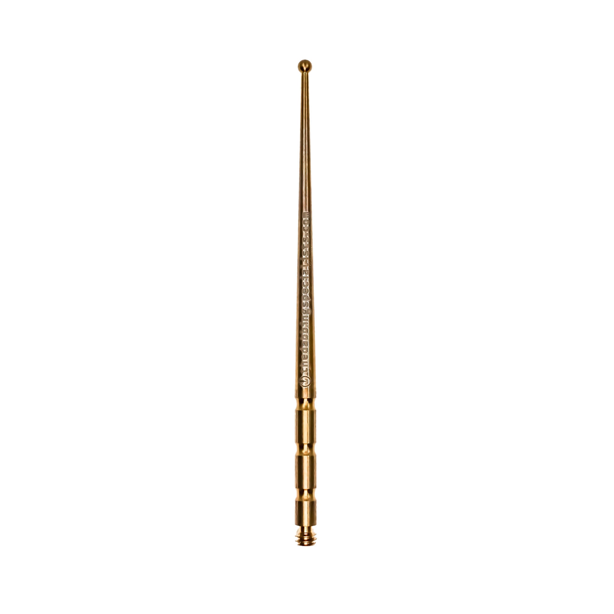 Titanium Dab Stick - Scoop Ball | Anodized Amber Scoop Ball View | the dabbing specialists