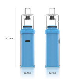 Zylo Portable Concentrate E-Rig Kit | Blue Profile Dimension Image | TDS