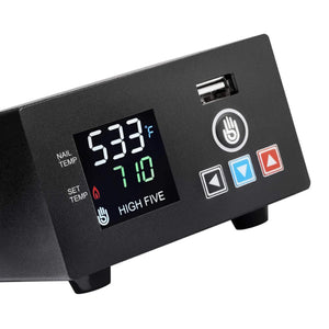 High Five Vape LCD E-Nail Titanium Nail Kit | Enail Controller Alternate View | TDS