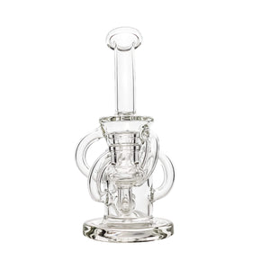 Mini Trifecta Double Recycler Dab Rig | Front Face Profile View | the dabbing specialists