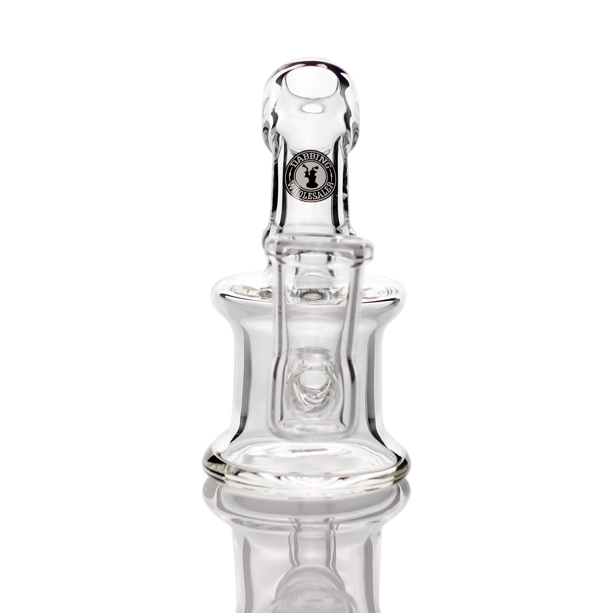 Tiny Hand Dab Rig | With DW2 Logo Straight Profile View | the dabbing specialists
