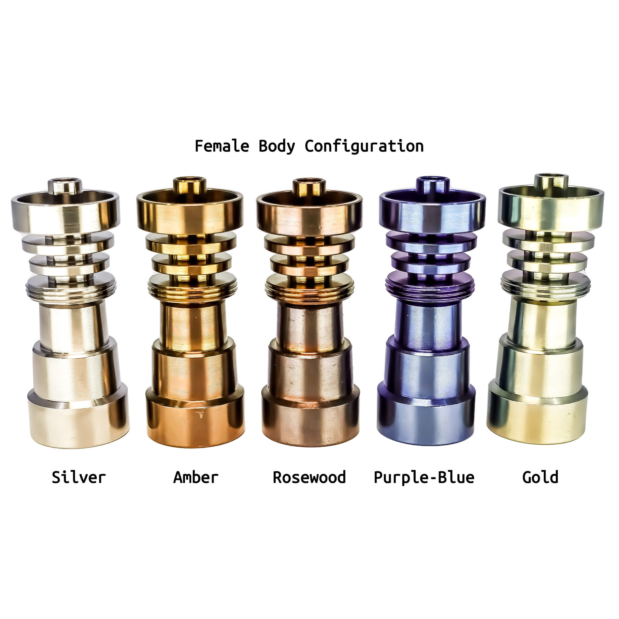 4-N-1 Titanium Nail Kit | All Five Color Variation View Female Bodied | the dabbing specialists