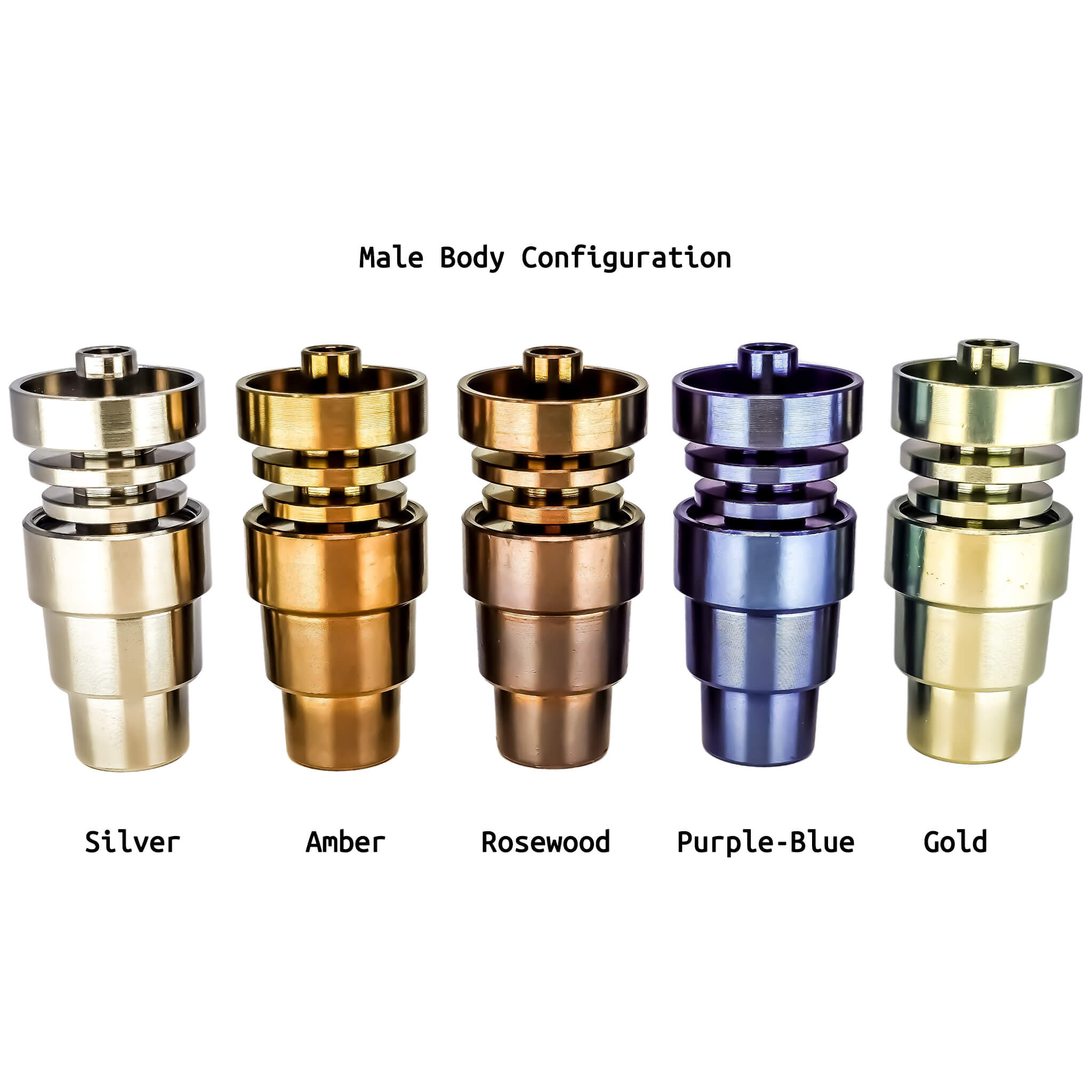 4-N-1 Titanium Nail Kit | All Five Color Variation View Male Bodied | the dabbing specialists