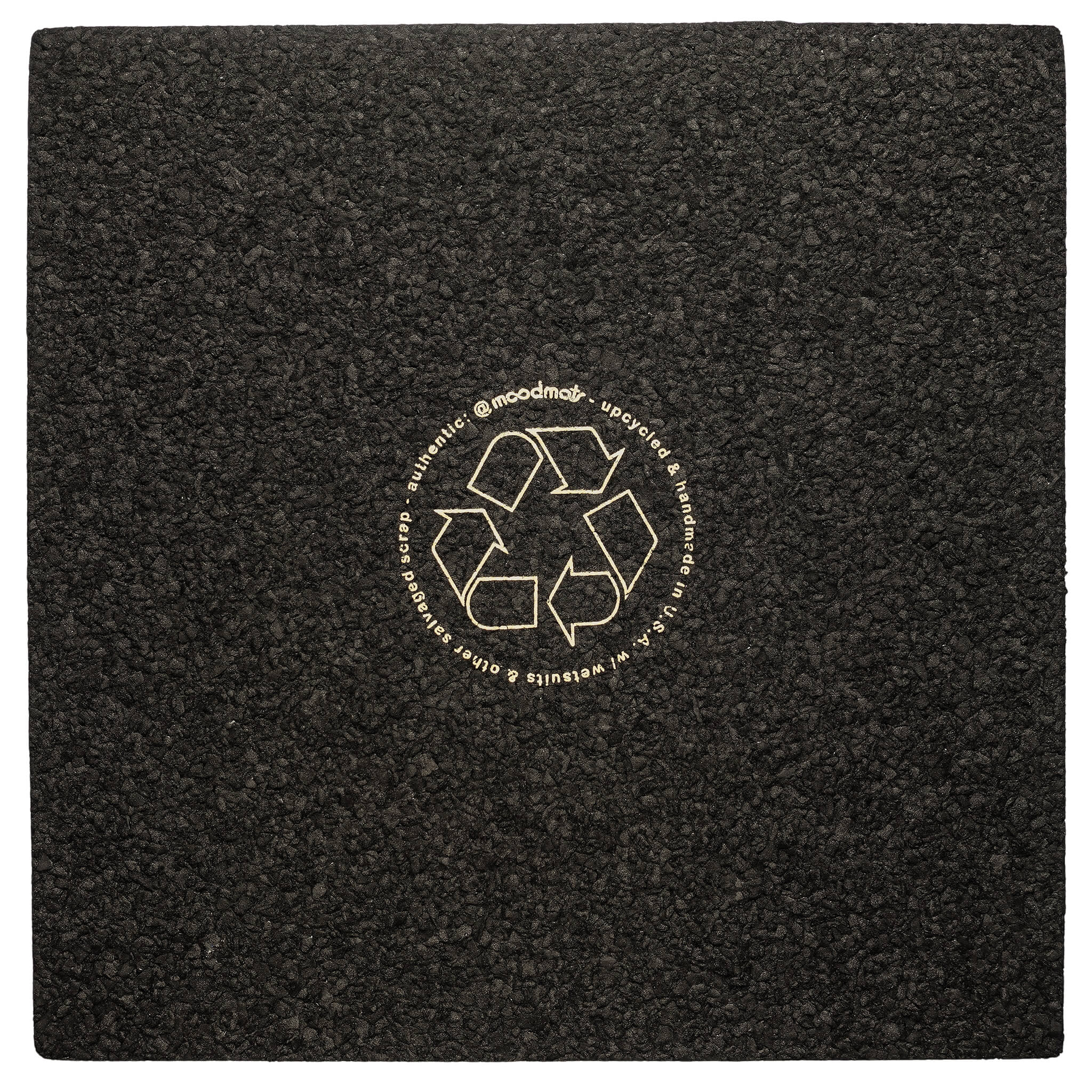 12" Square moodmat | "HASH" Logotype | Rear Face View | TDS
