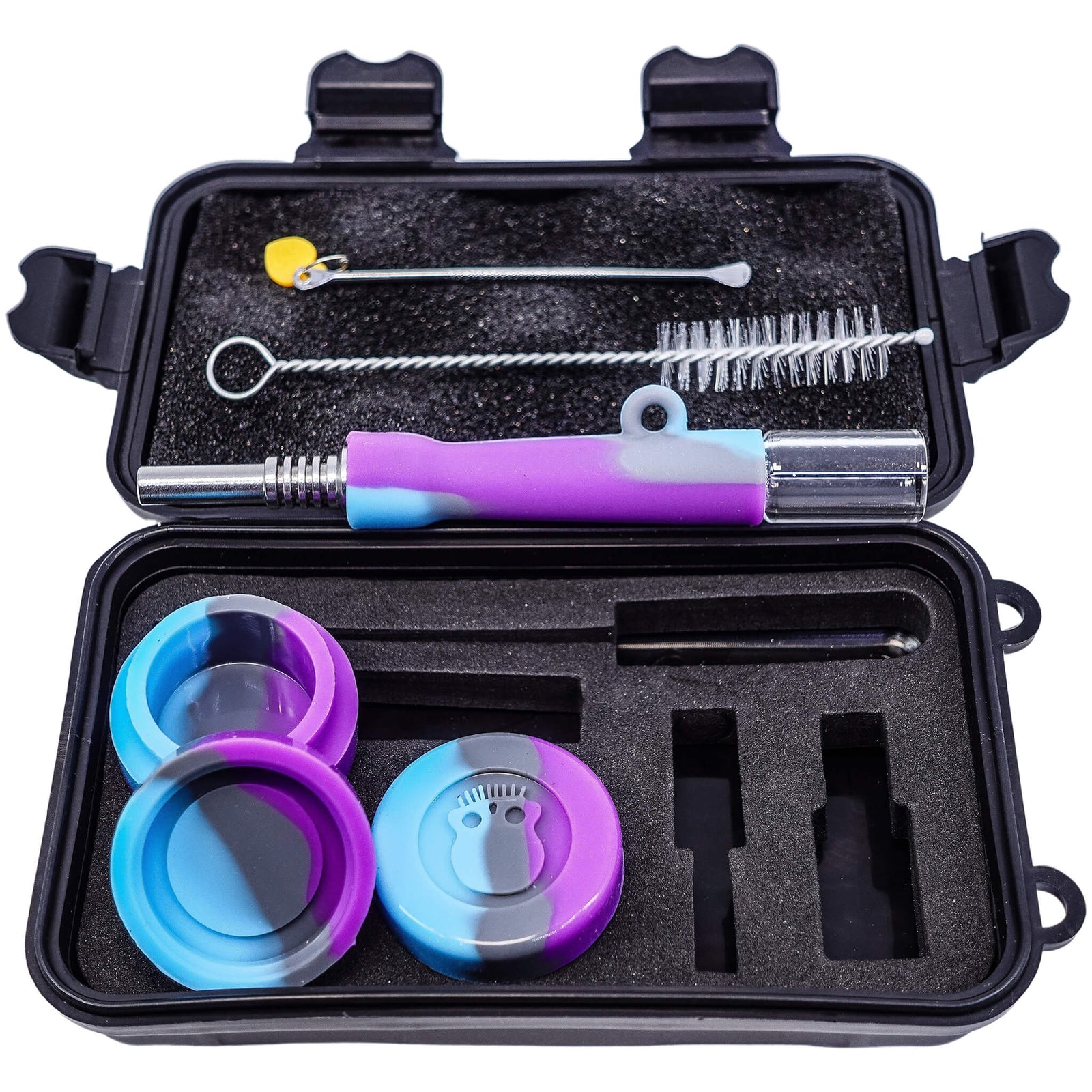 Nectar Collector Pocket Tech | Red/Yellow/Green Deluxe Assembled View | the dabbing specialists