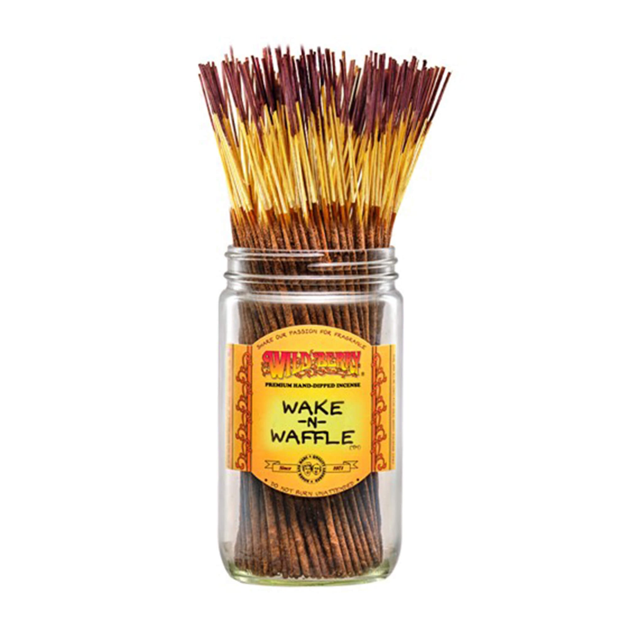 Wake -N- Waffle ™ Incense Sticks | Profile View In Jar | the dabbing specialists