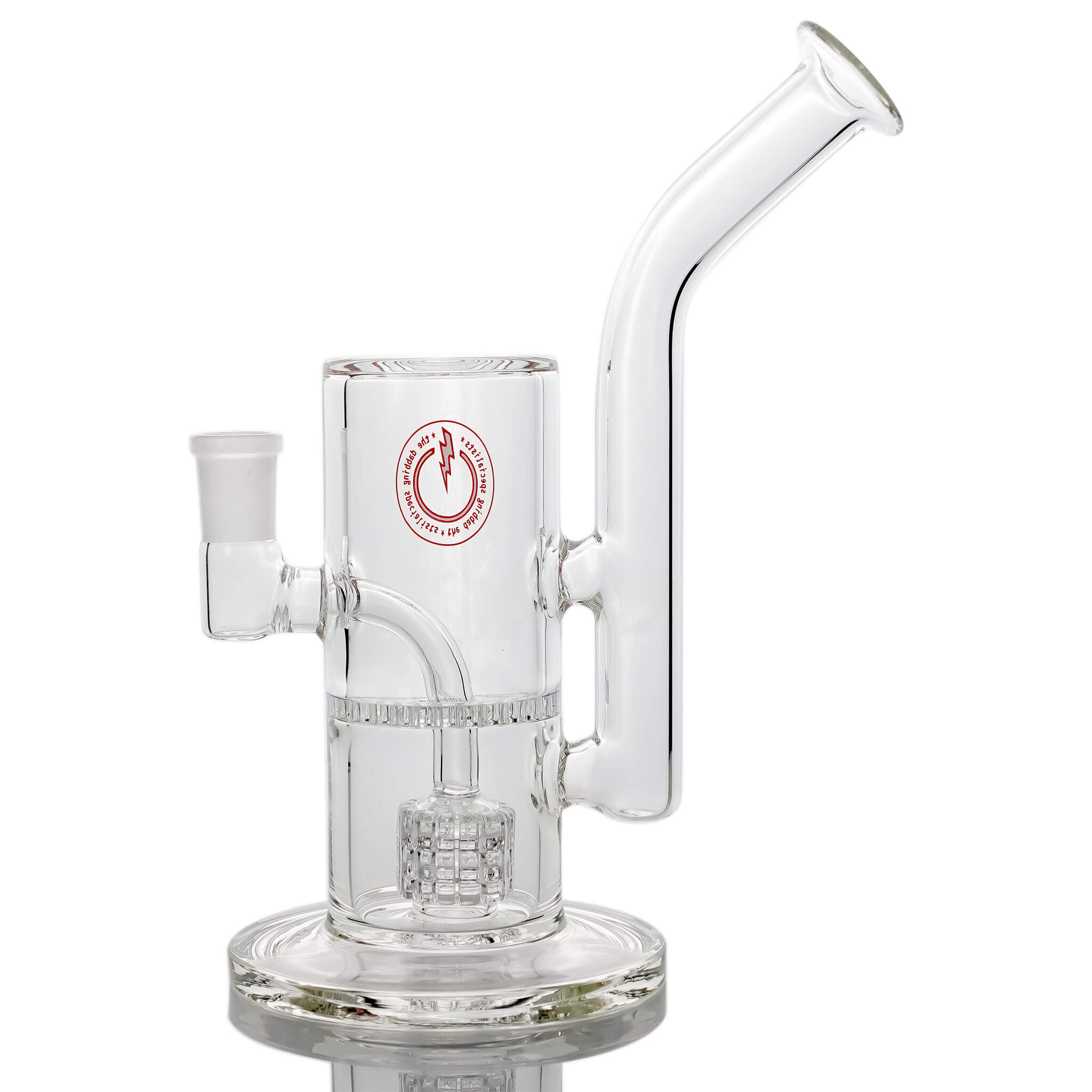 Reborn Precision Mini Dual Bubbler | Female Jointed Alternate Profile View | the dabbing specialists