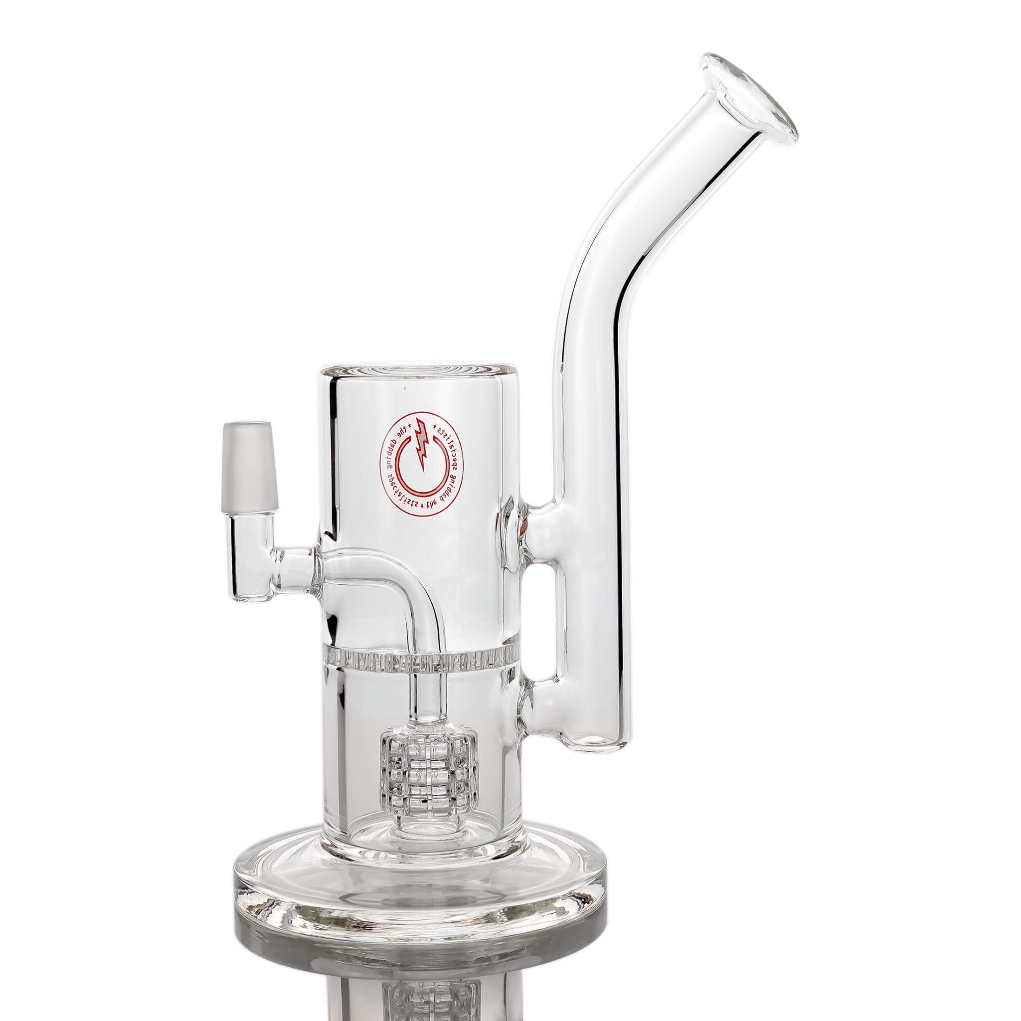 Reborn Precision Mini Dual Bubbler | Male Jointed Alternate Profile View | the dabbing specialists