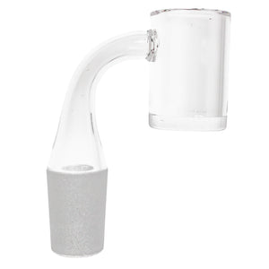 25mm Quartz Banger - Beveled Edge - Clear Bottom | 18mm Male Profile View | the dabbing specialists
