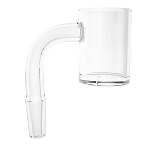 25mm Quartz Banger - Beveled Edge - Clear Bottom | 10mm Male Profile View | the dabbing specialists