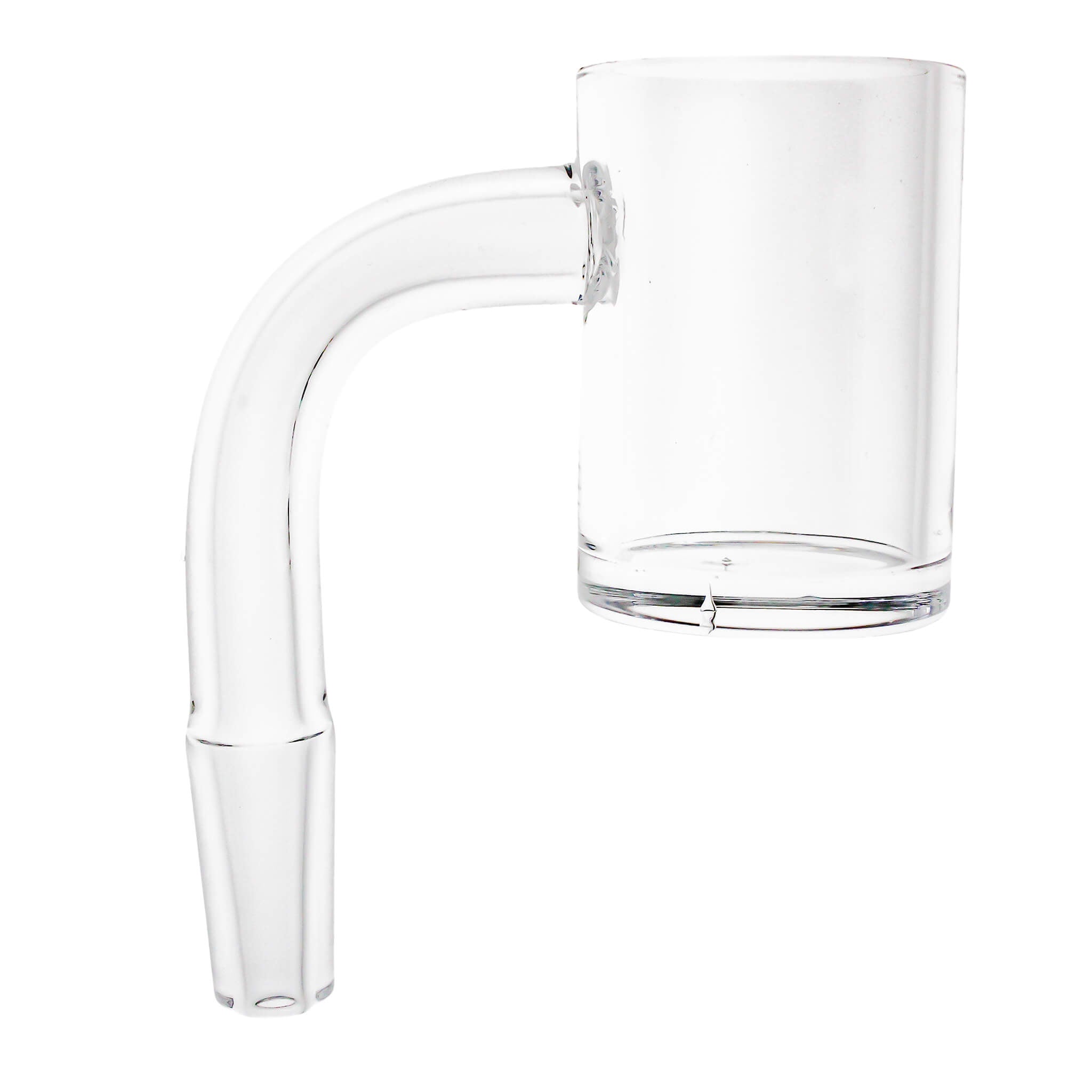 25mm Quartz Banger - Beveled Edge - Clear Bottom | 10mm Male Profile View | the dabbing specialists