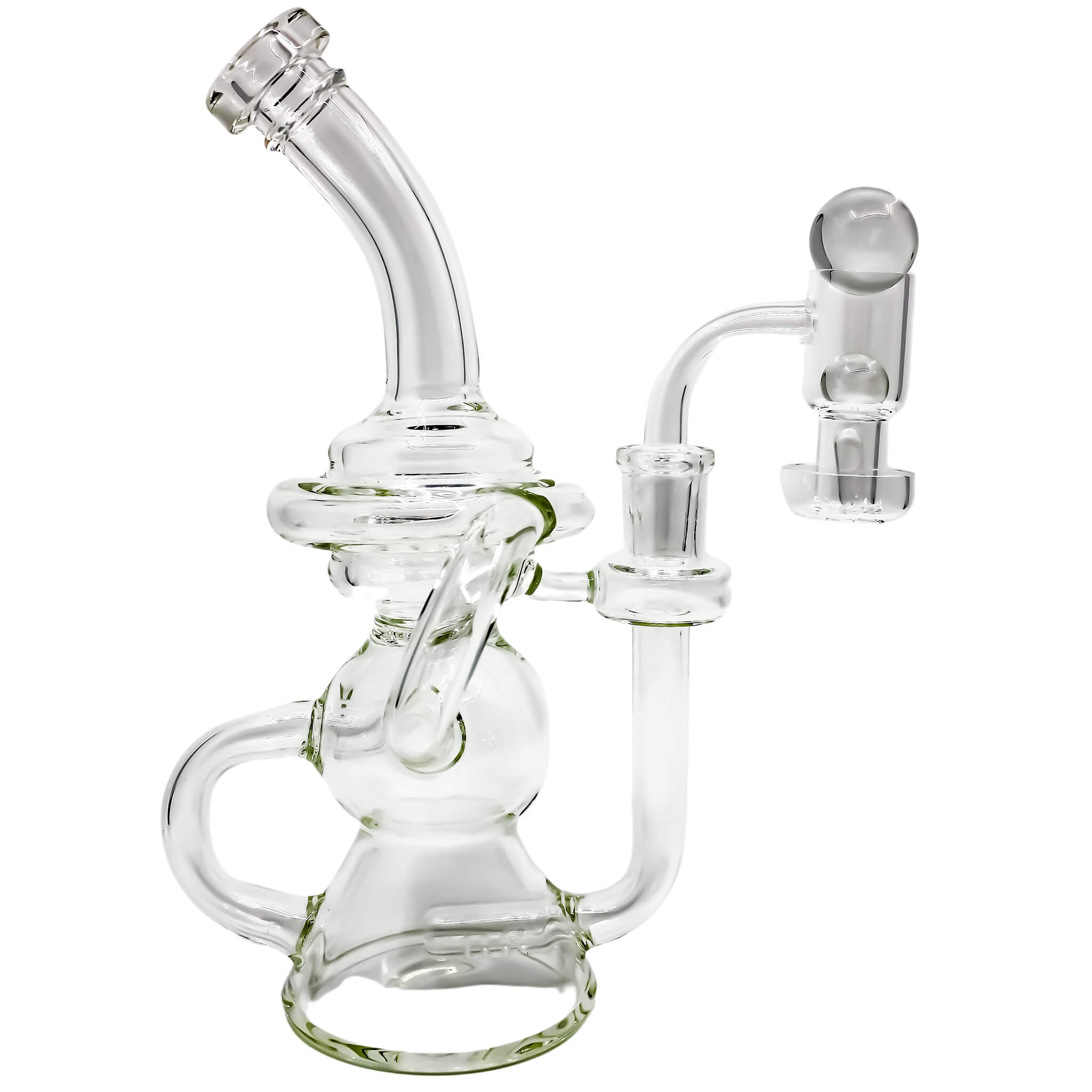 Vornadic Klein Recycler Slurper Dab Kit | Clear Weed Leaf Color In Use | the dabbing specialists