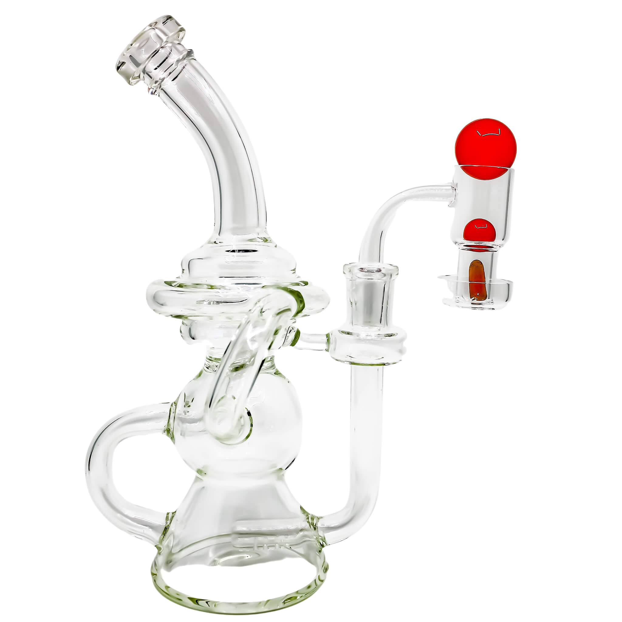 Vornadic Klein Recycler Slurper Dab Kit | Reddish Orange Color In Use | the dabbing specialists