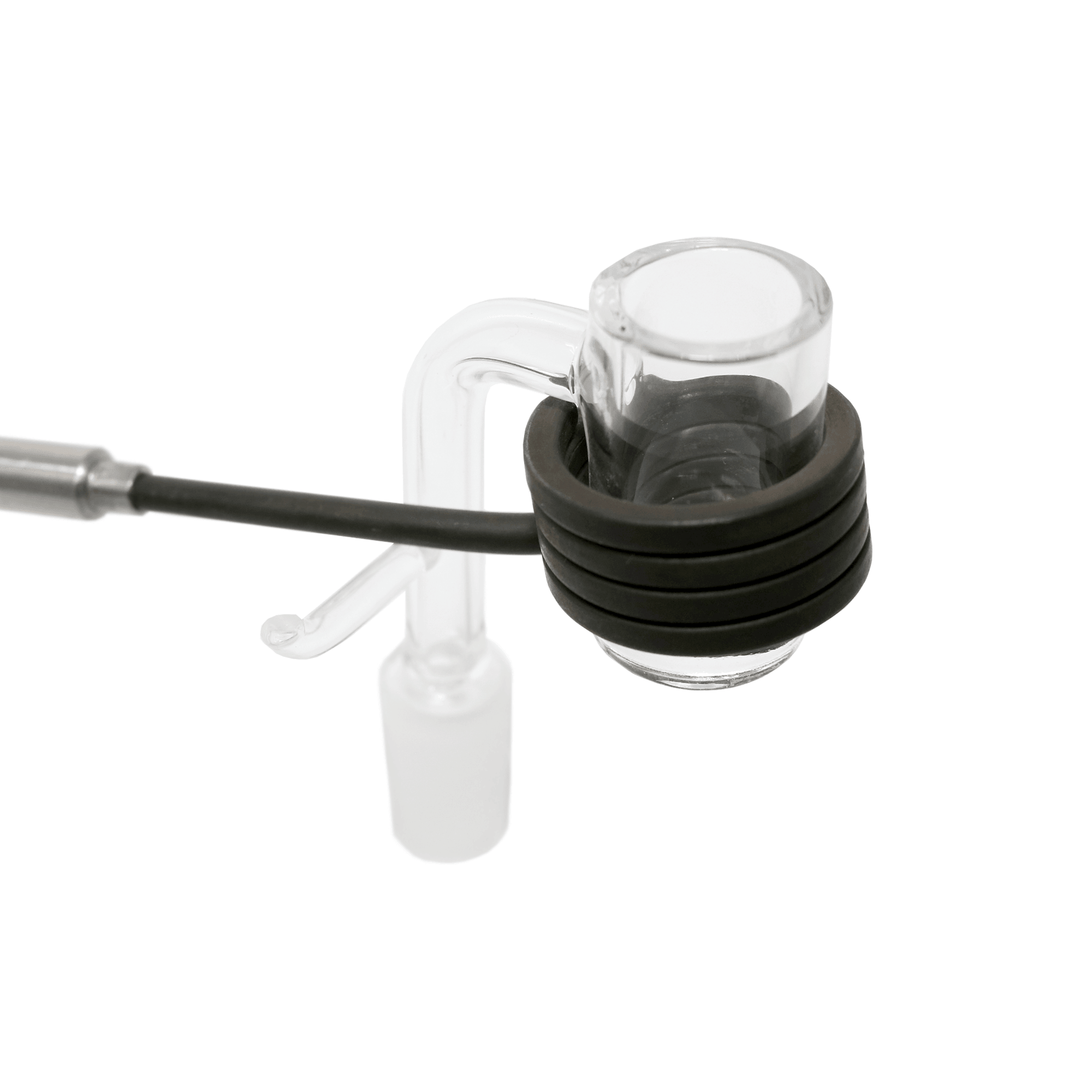 14mm Male Quartz E-Banger for 20mm Coil With Saucer Cap | Full View | the dabbing specialists