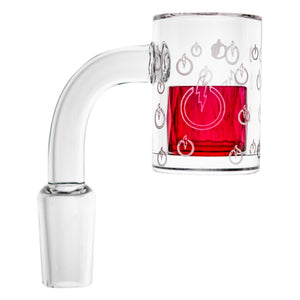 25mm Faceted Ruby Insert Cup | In Banger View | the dabbing specialists