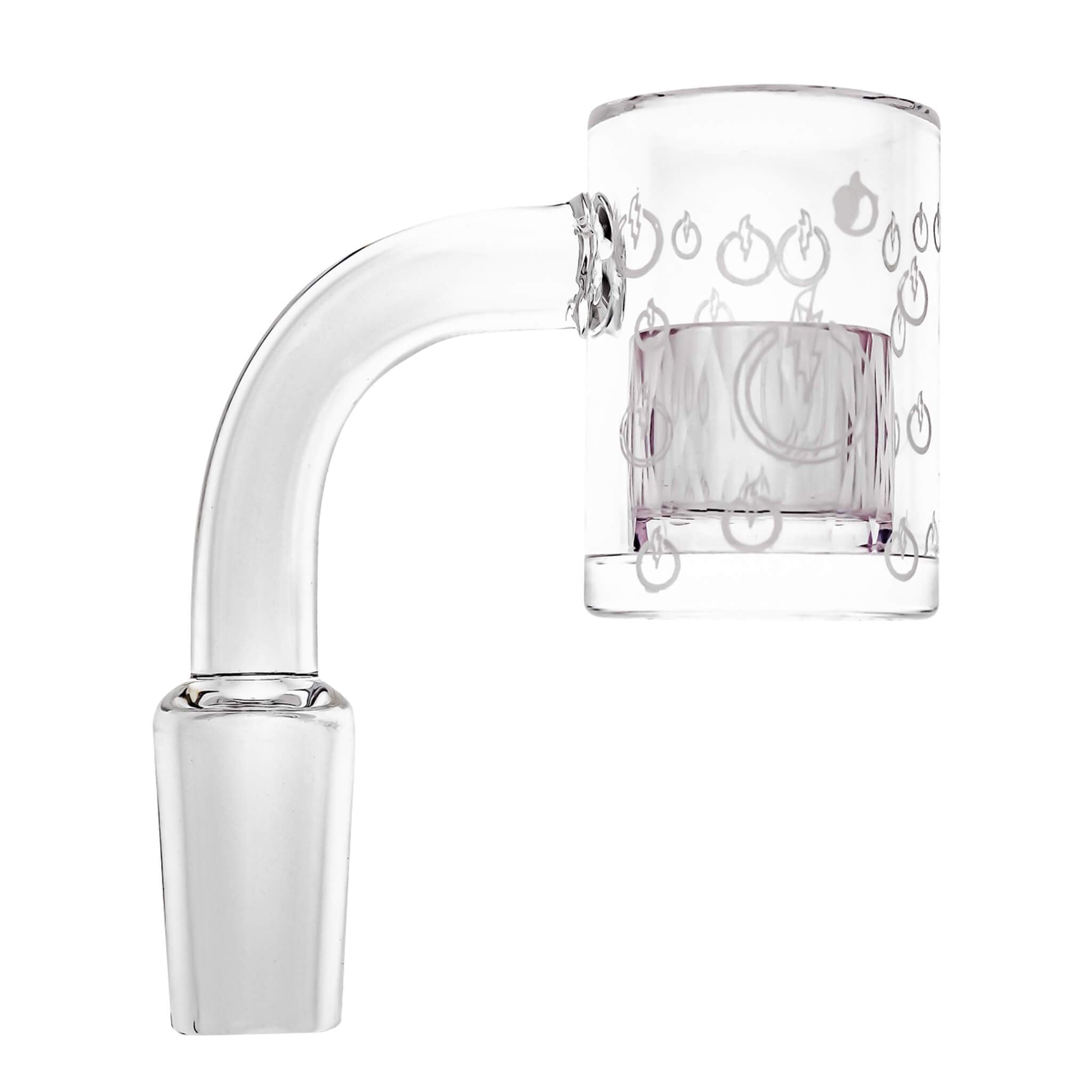 25mm Faceted Sapphire Insert Cup | In Banger View | the dabbing specialists