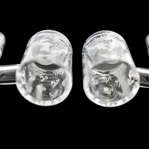 25mm Quartz Banger - Beveled Edge - Lit Flame Bottom | Prone Banger View | the dabbing specialists