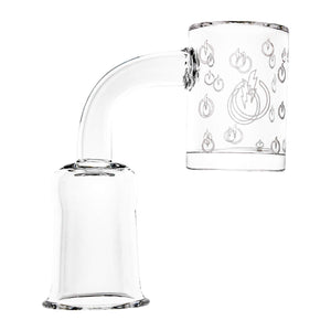 25mm Quartz Banger - Beveled Edge - TDS Logo Bottom | Side View | the dabbing specialists