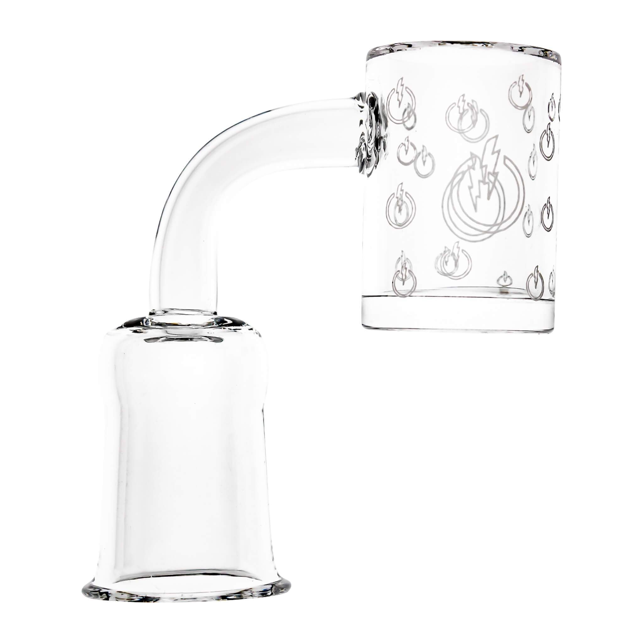 25mm Quartz Banger - Beveled Edge - TDS Logo Bottom | Side View | the dabbing specialists