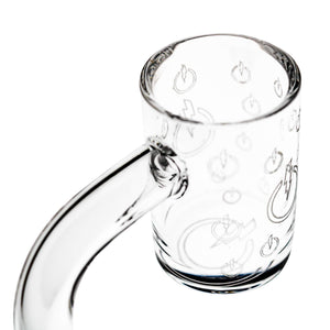 25mm Quartz Banger - Beveled Edge - TDS Logo Bottom | Close Up View | the dabbing specialists