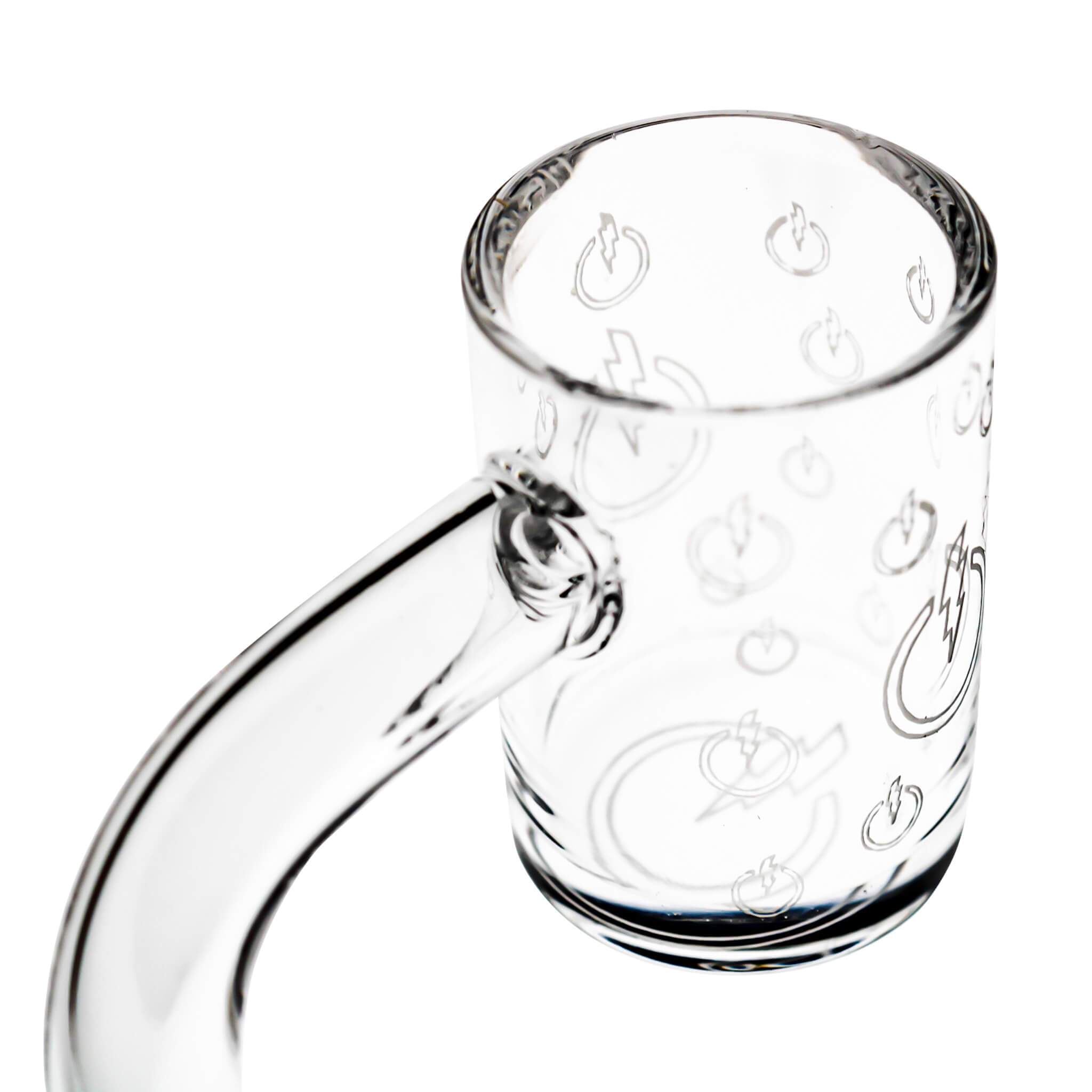 25mm Quartz Banger - Beveled Edge - TDS Logo Bottom | Close Up View | the dabbing specialists