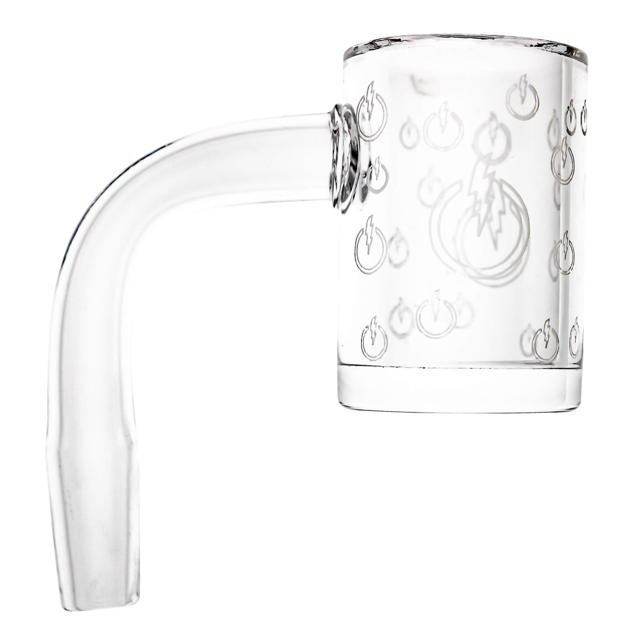 25mm Quartz Banger - Beveled Edge - TDS Logo Bottom | Side View | the dabbing specialists