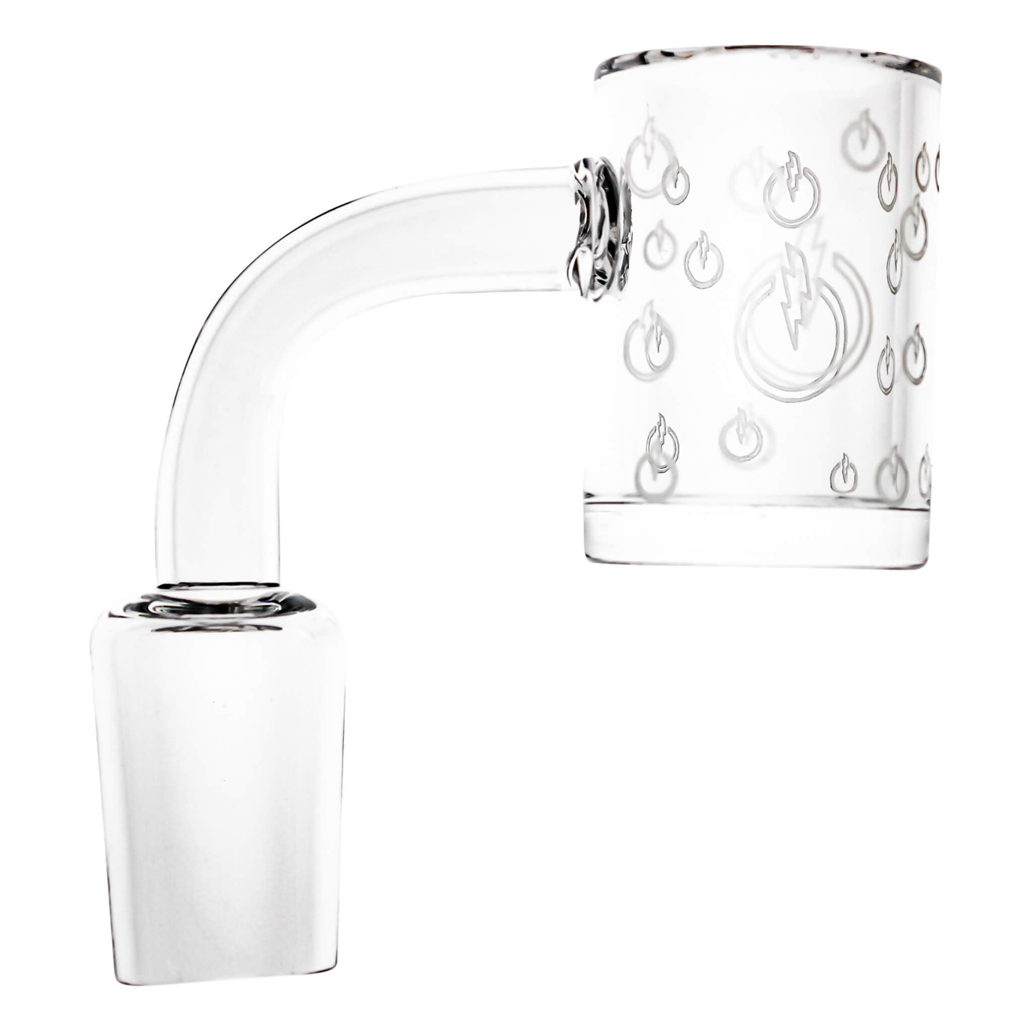 25mm Quartz Banger - Beveled Edge - TDS Logo Bottom | Side View | the dabbing specialists