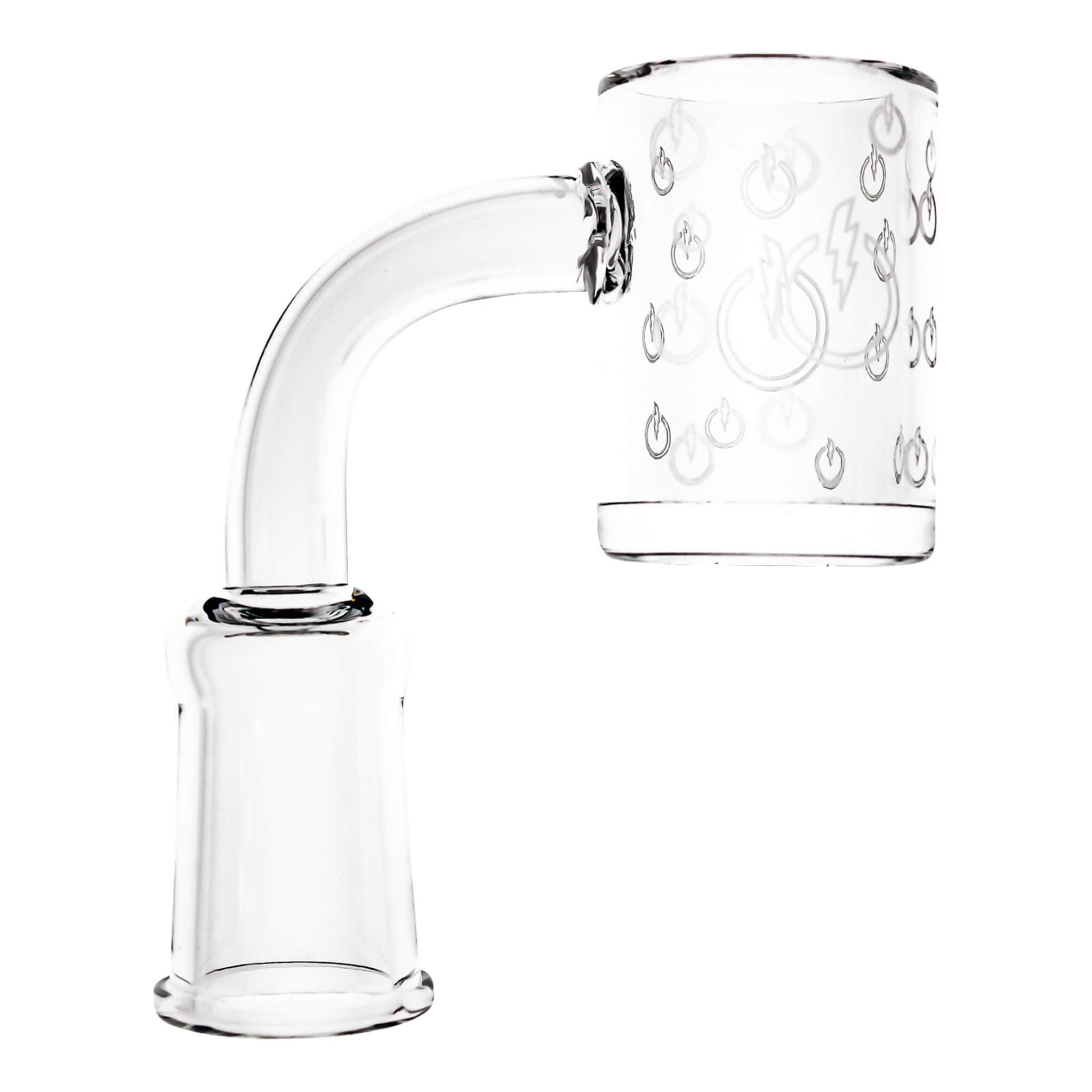 25mm Quartz Banger - Beveled Edge - TDS Logo Bottom | Side View |  the dabbing specialists