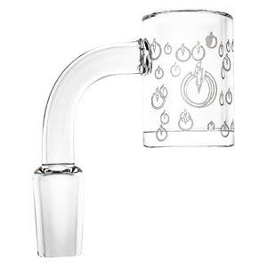 25mm Quartz Banger - Beveled Edge - TDS Logo Bottom | Side View | the dabbing specialists