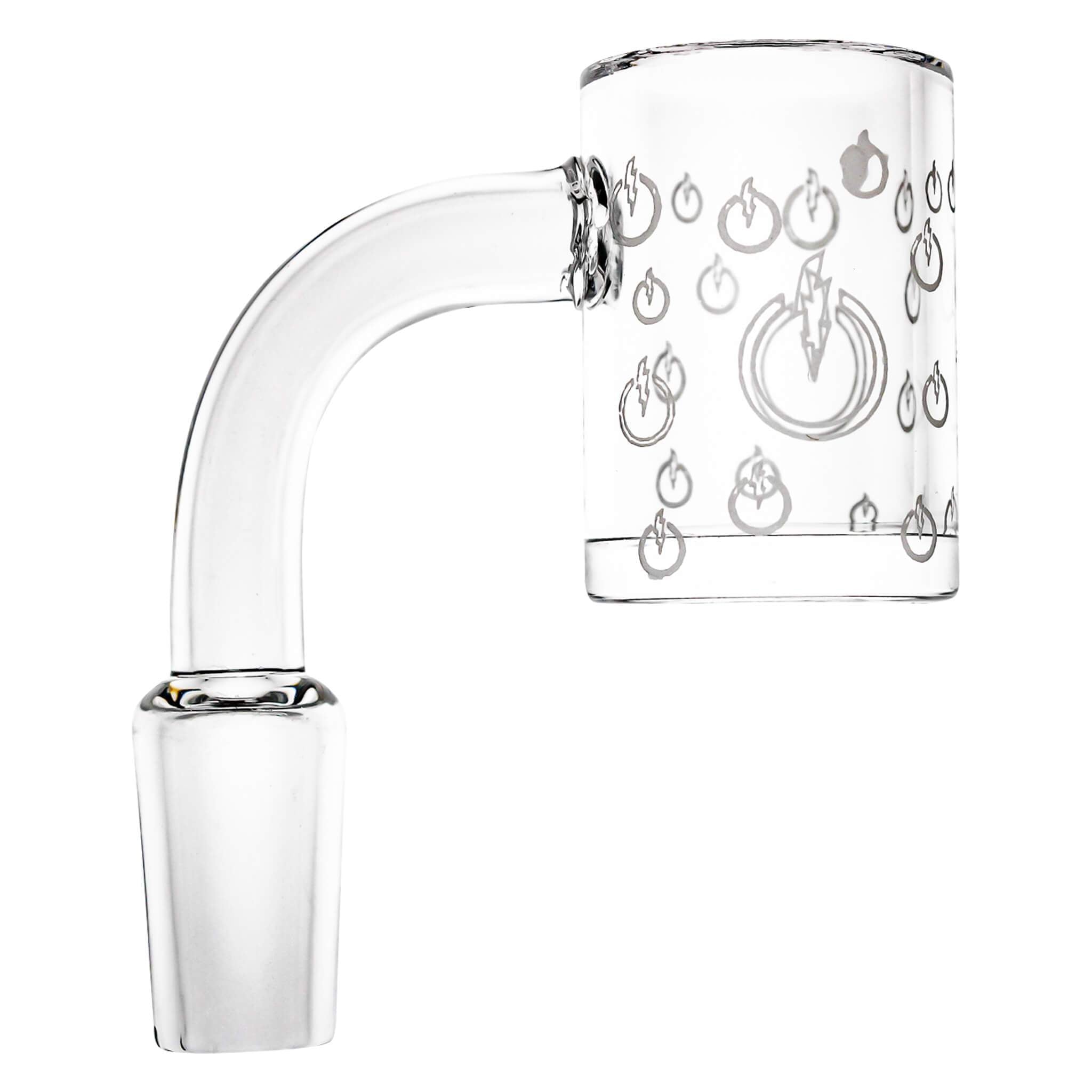 25mm Quartz Banger - Beveled Edge - TDS Logo Bottom | Side View | the dabbing specialists