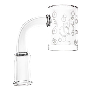 25mm Quartz Banger - Beveled Edge - TDS Logo Bottom | Side View | the dabbing specialists