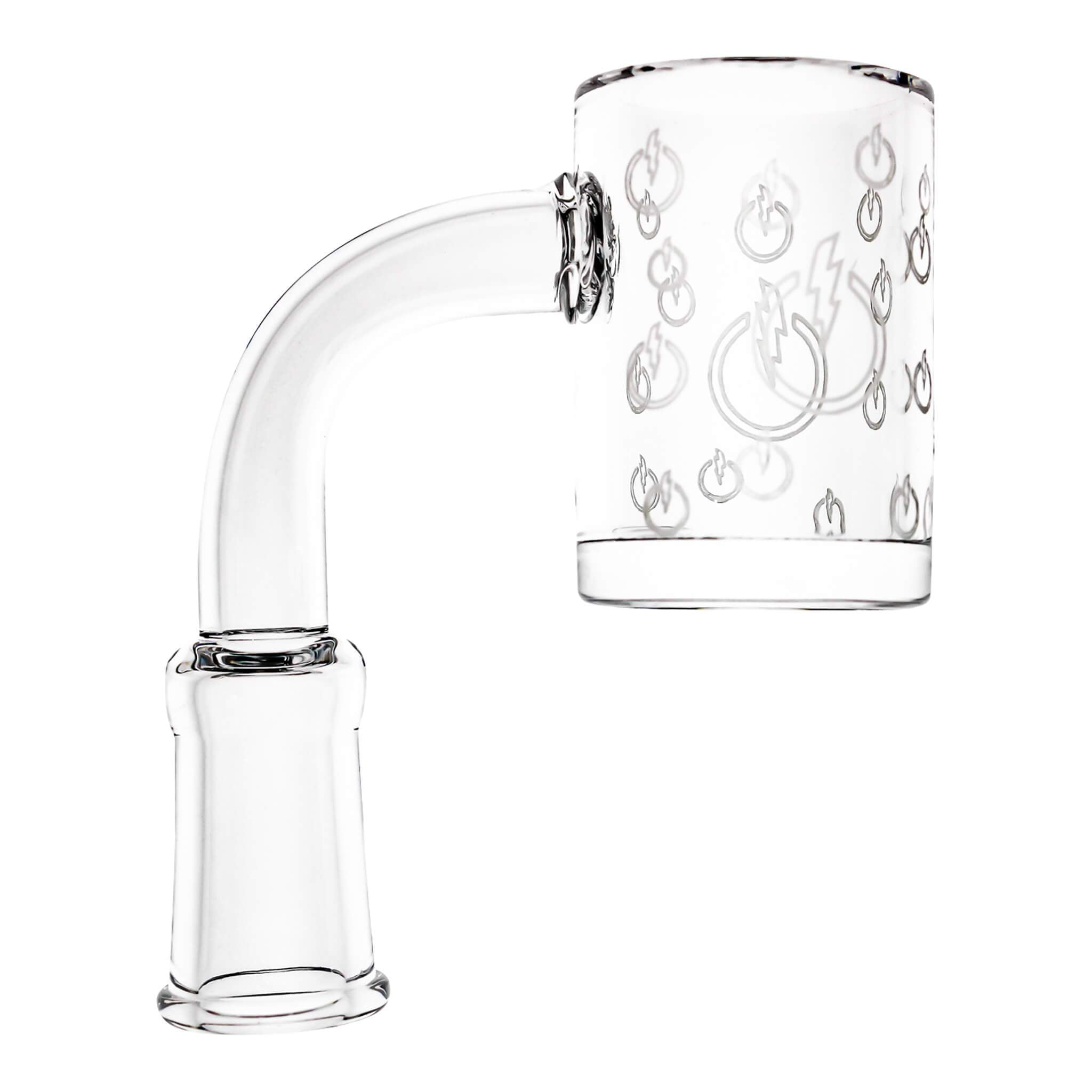 25mm Quartz Banger - Beveled Edge - TDS Logo Bottom | Side View | the dabbing specialists