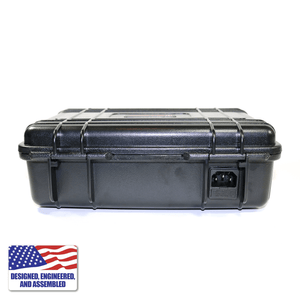 Portable Enail Case in Black - Rear View