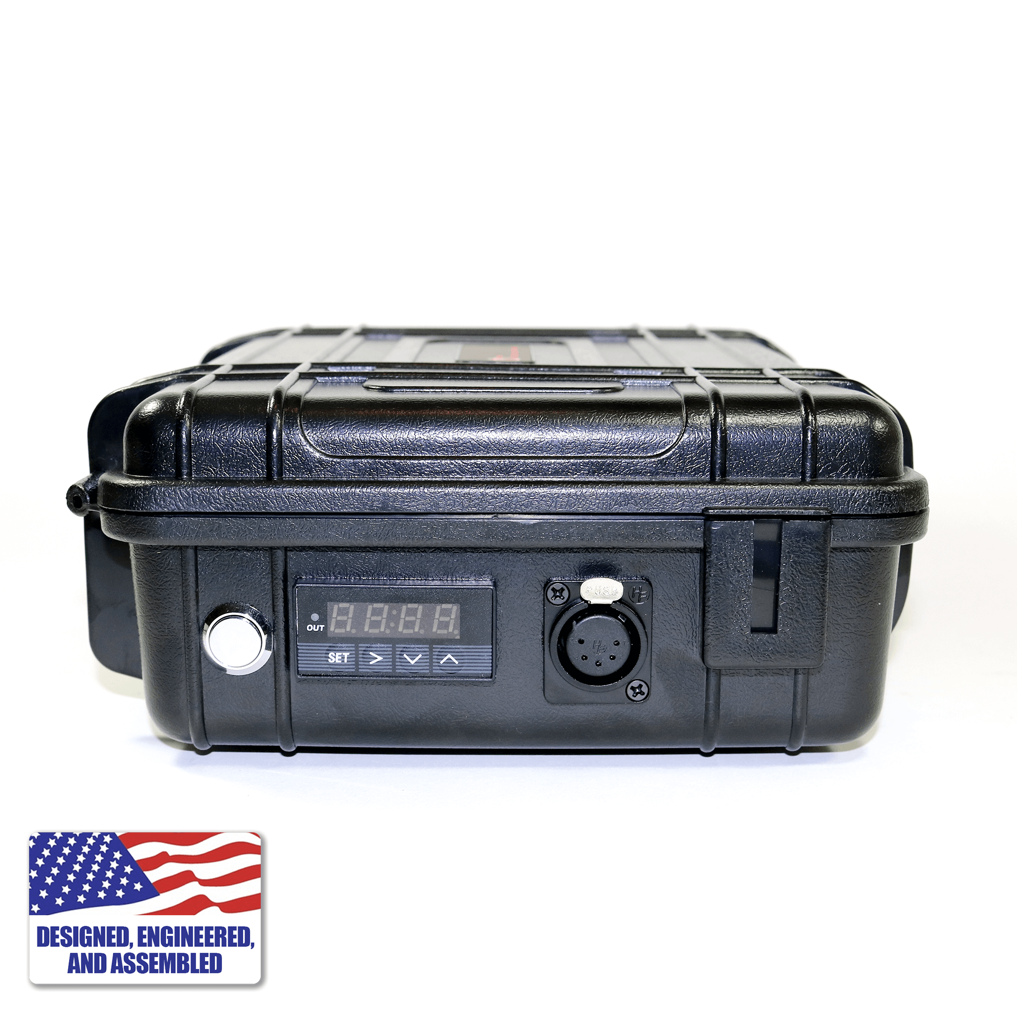 Portable Enail Case in Black - Side B PID Controller View