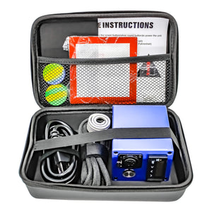 Reborn 20mm E-Banger Deluxe Enail Kit | Blue Kit In Case View | the dabbing specialists