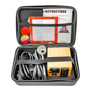 Reborn 25mm E-Banger Deluxe Enail Kit | Wood Grain Kit In Case View | the dabbing specialists