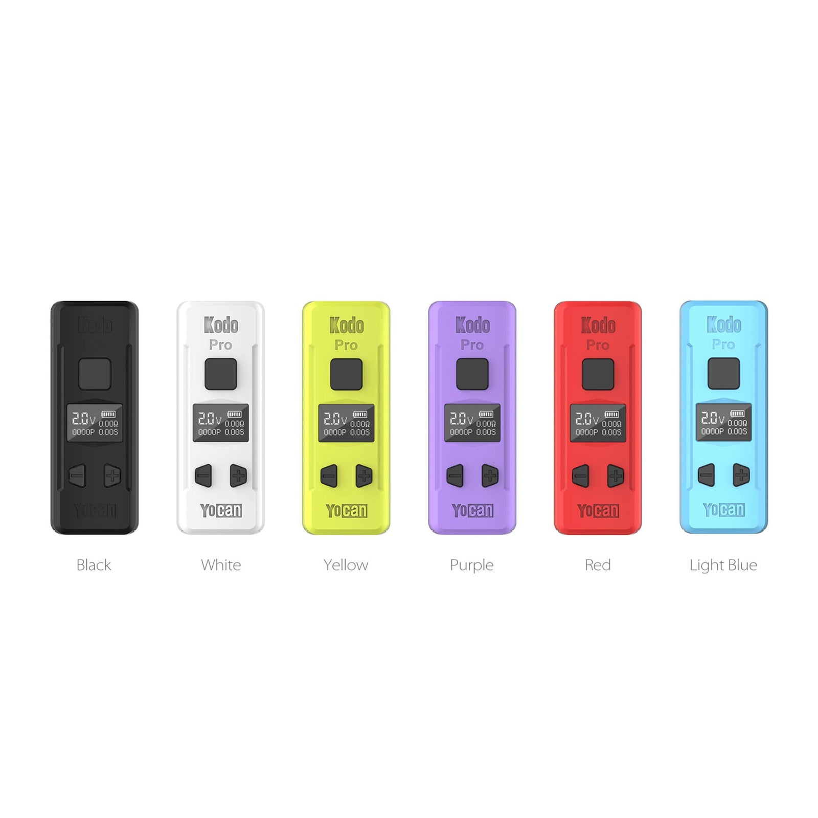 Yocan Kodo Pro 510 Thread Battery | Six Color Variation View | the dabbing specialists
