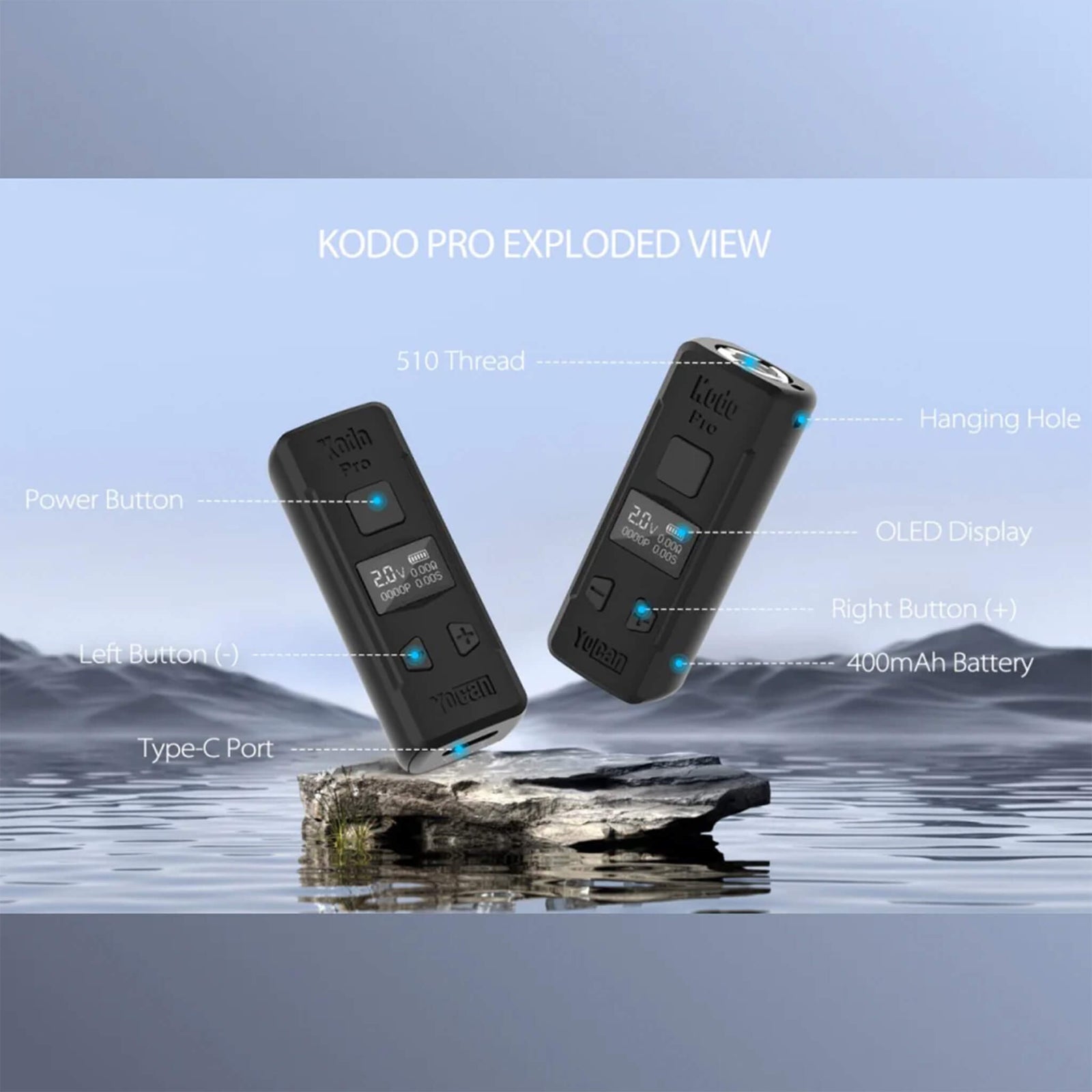 Yocan Kodo Pro 510 Thread Battery | Six Color Variation View | the dabbing specialists