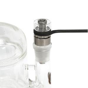 Hybrid Universal Quartz Dish Nail - Top Male View In Glass