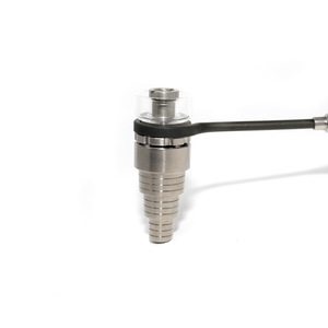 Hybrid Universal Quartz Dish Nail - Side View With Coil