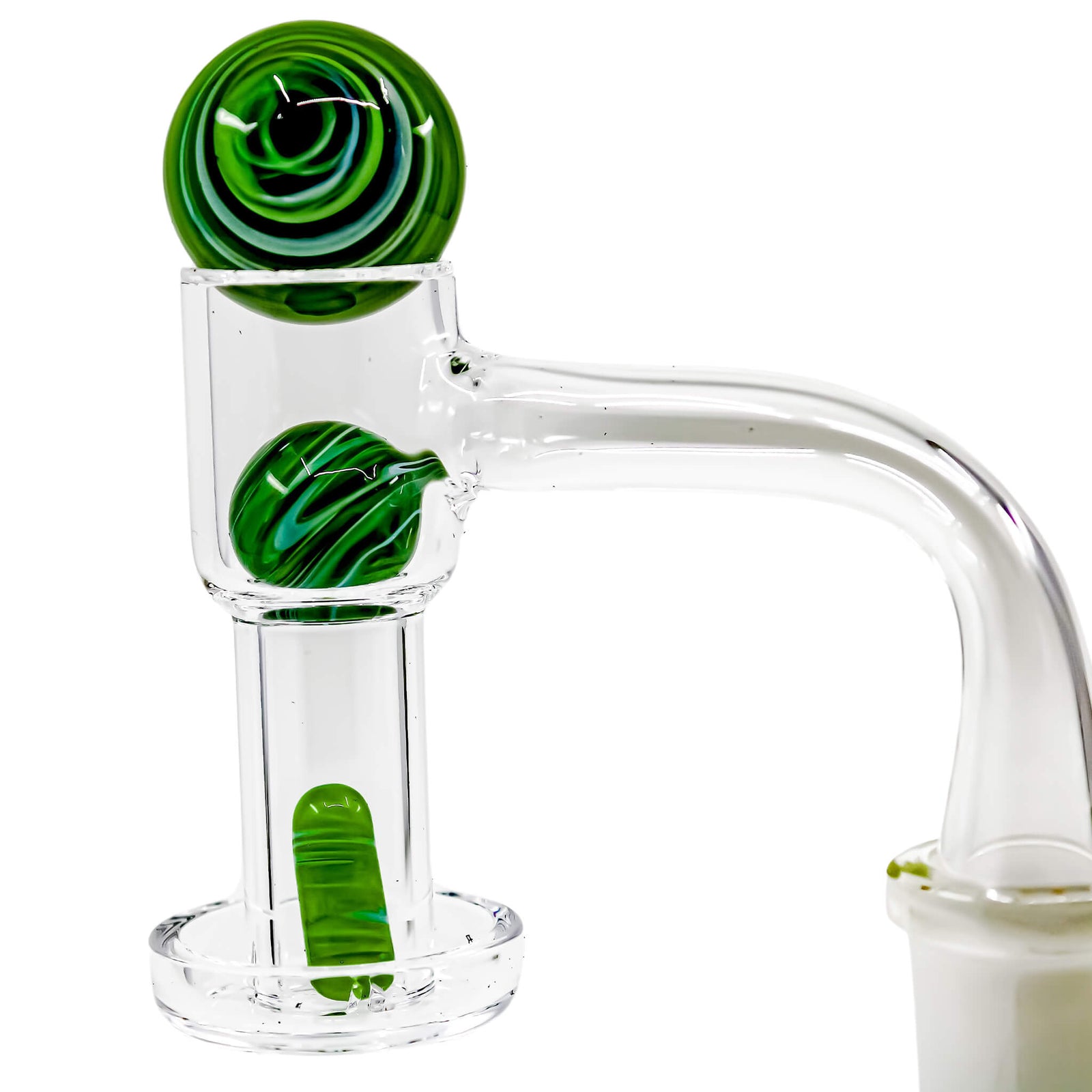 Full Weld Tall VacTube Terp Slurper Tin Set | Green Set View In Open Tin | the dabbing specialists