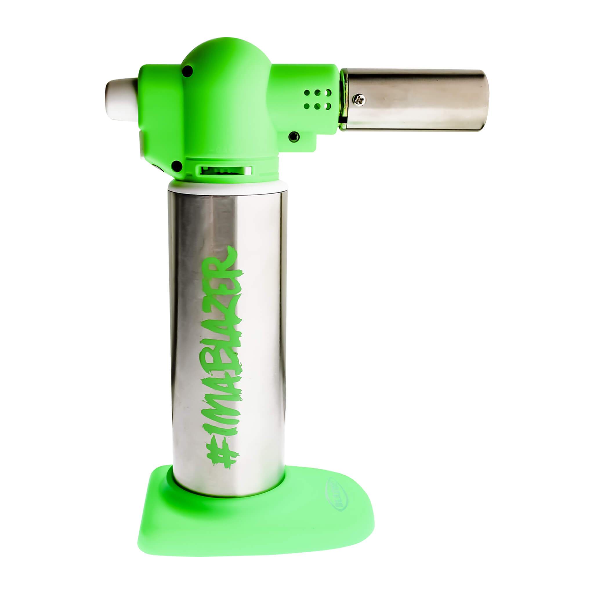 Blazer Big Buddy Torch | Green Profile Reverse View | the dabbing specialists