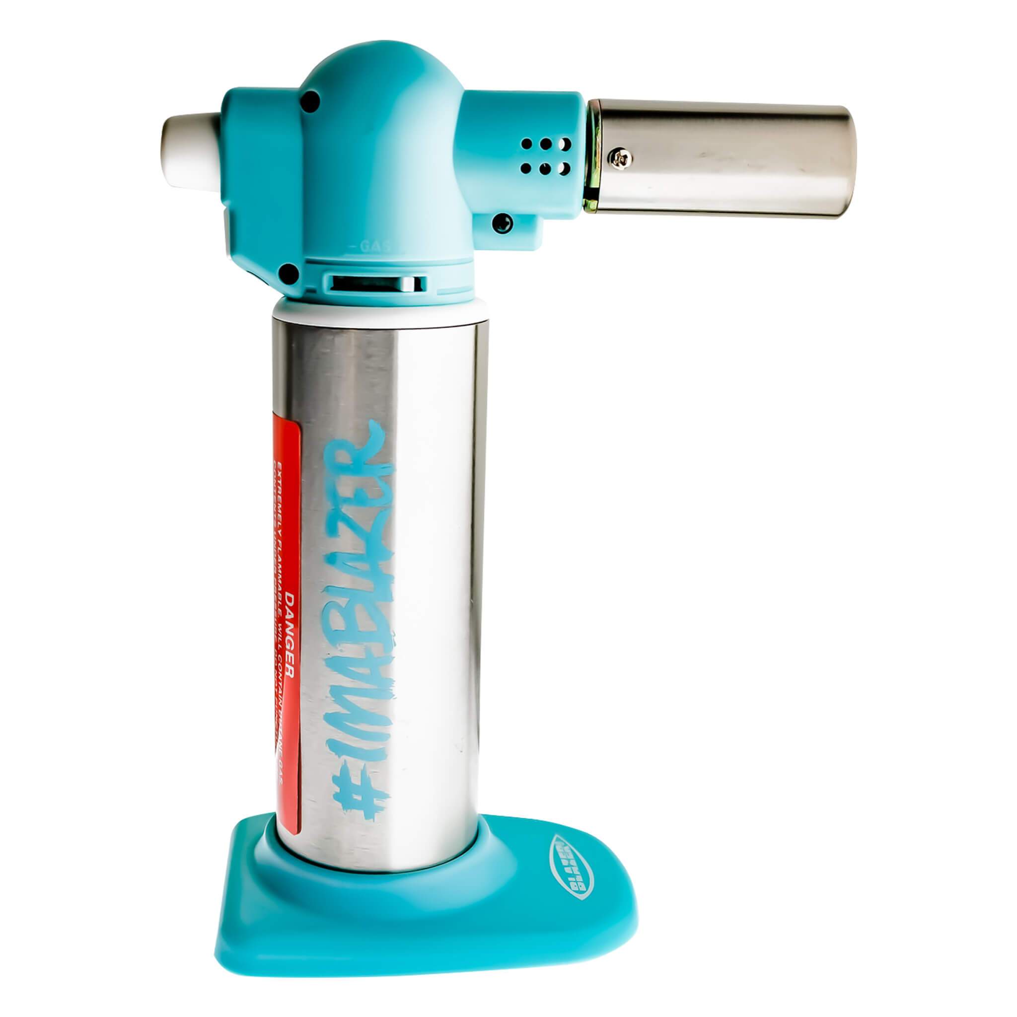 Blazer Big Buddy Torch | Aqua Reverse Profile View | the dabbing specialists