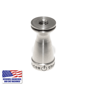 Complete Titanium Dabbing Hardware Dab Kit - Female, 14/10mm, Claw Shovel | Nail Body View | TDS