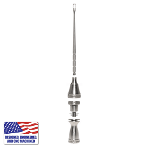 Complete Titanium Dabbing Hardware Dab Kit - Female, 14/10mm, Claw Shovel | Full Stacked View | TDS
