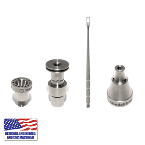 Complete Titanium Dabbing Hardware Dab Kit - Male, 18/14mm, Claw Shovel | Full Kit View | TDS
